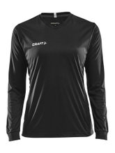 Craft Sport-Langarmshirt (Trikot) Squad Solid - hohe Elastizität, ergonomisches Design - schwarz Damen
